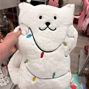 Cute White Cat Plush Pillow